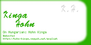 kinga hohn business card